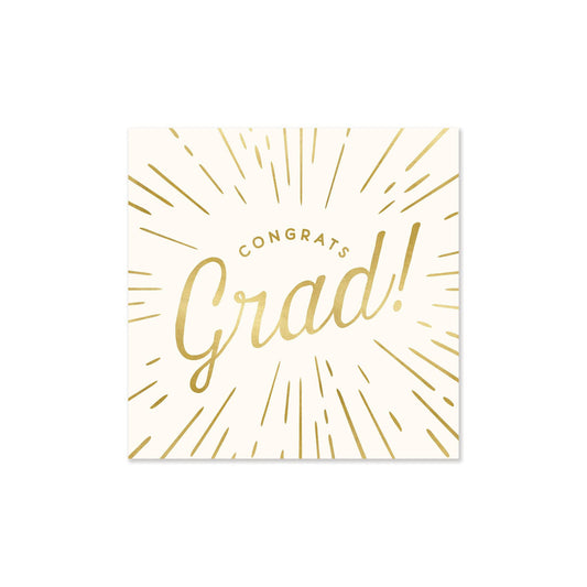 Foiled Congrats Grad Cocktail Napkin