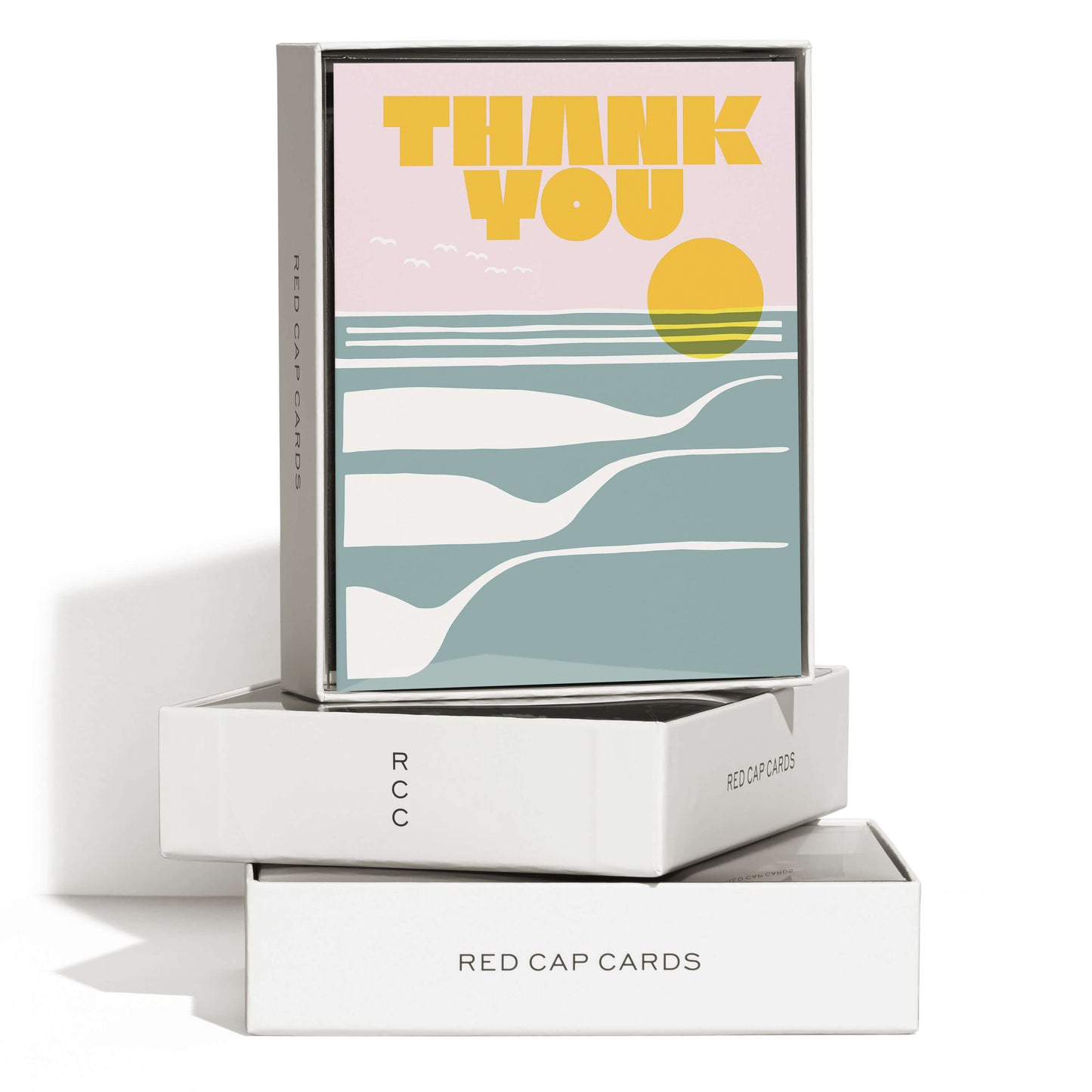 Ocean Sunset greeting card: Single