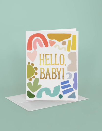 Baby Greeting Card | Shapes with Gold Foil