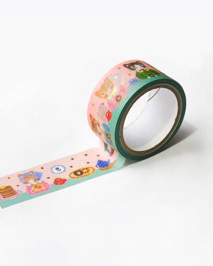 Gold Foil Washi Tape - Snack Time