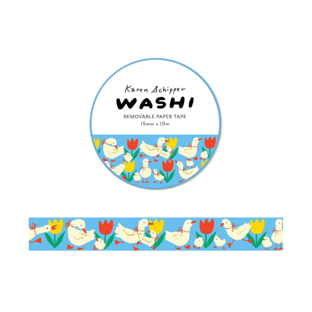 Duck & Tulip Washi Tape – Cute Animals Planner Tape