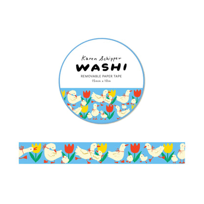 Duck & Tulip Washi Tape – Cute Animals Planner Tape