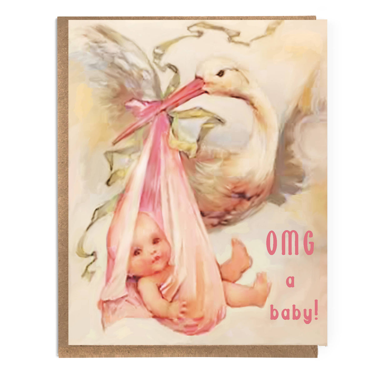 OMG a Baby! - Vintage Card