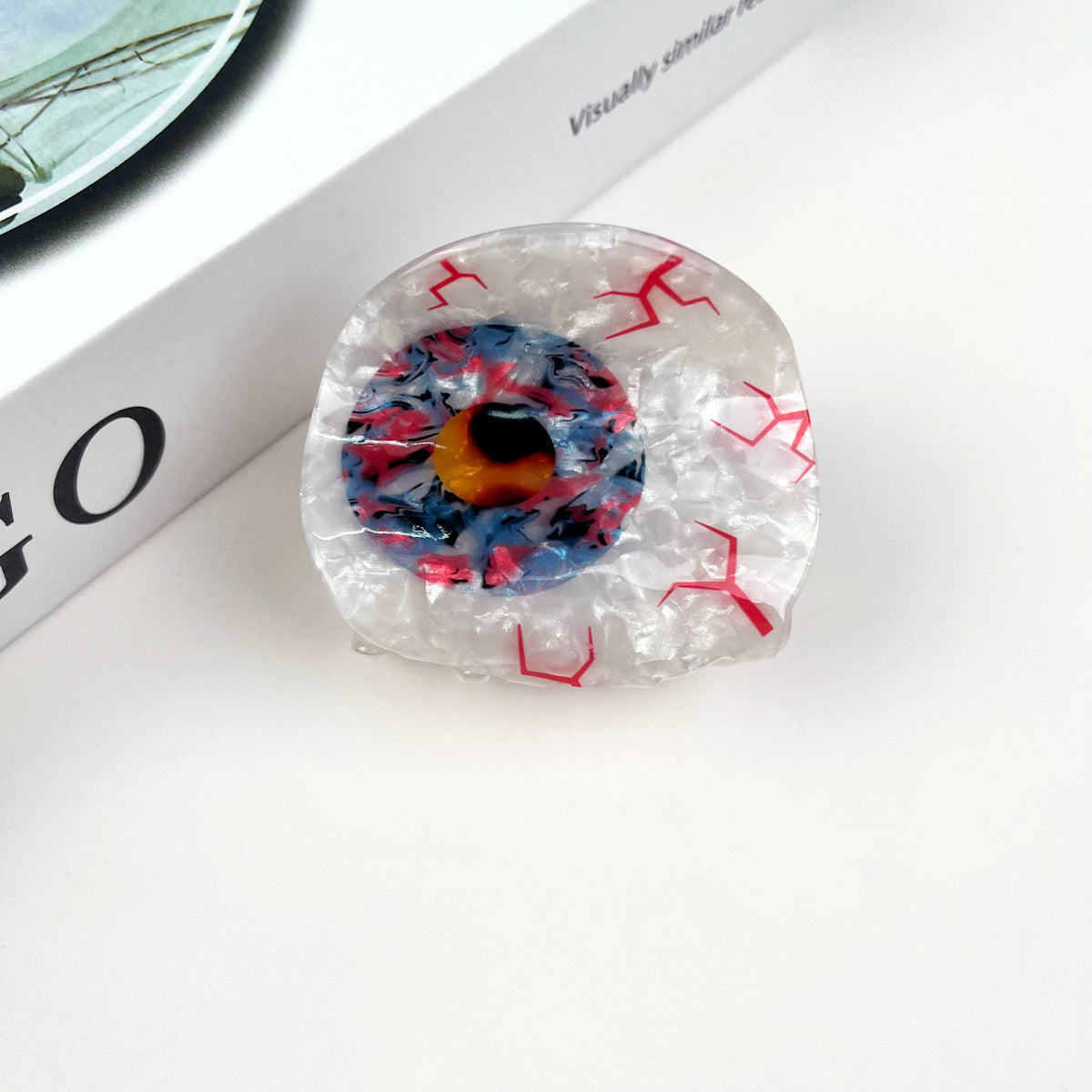 Personalized eyeball hair claw clip: C