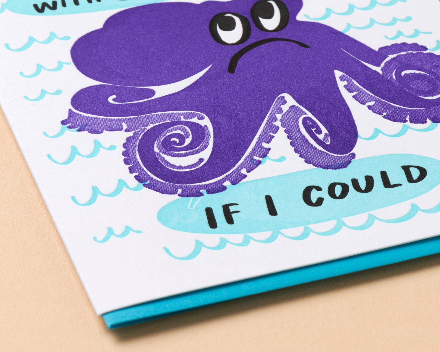 Letterpress Sympathy Card—Eight Arms (Octopus, Ocean)
