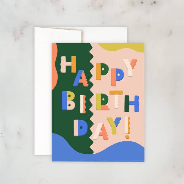 Birthday Colorblock Greeting Card