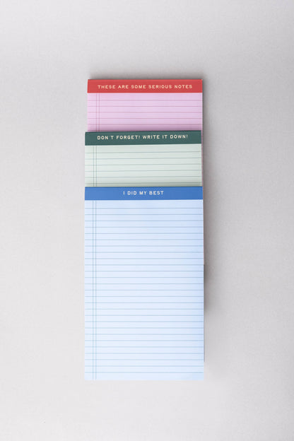 Mini Legal Pad Set, Serious Notes