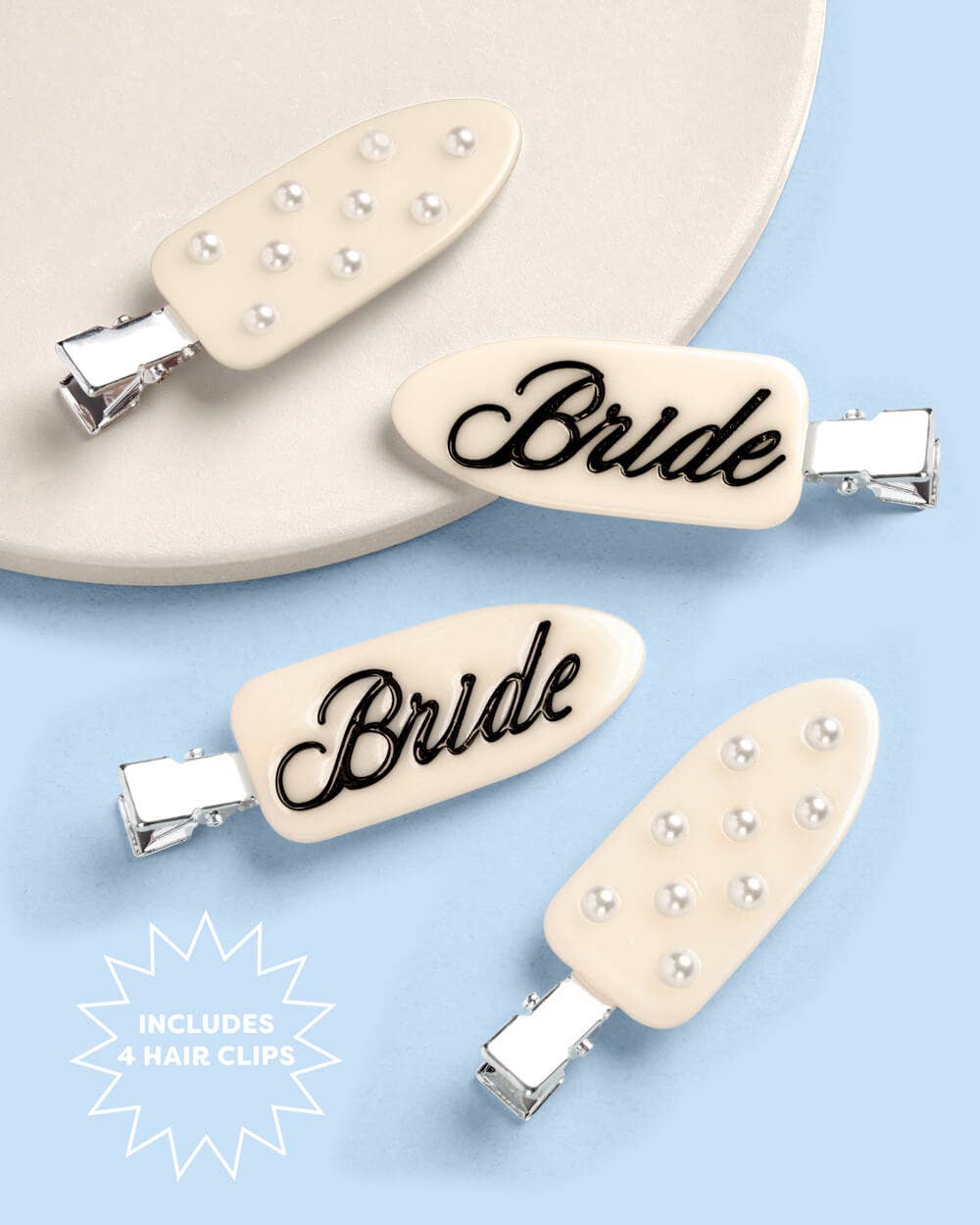 Bride Beauty Clips | bridal, hair, pearl, ivory