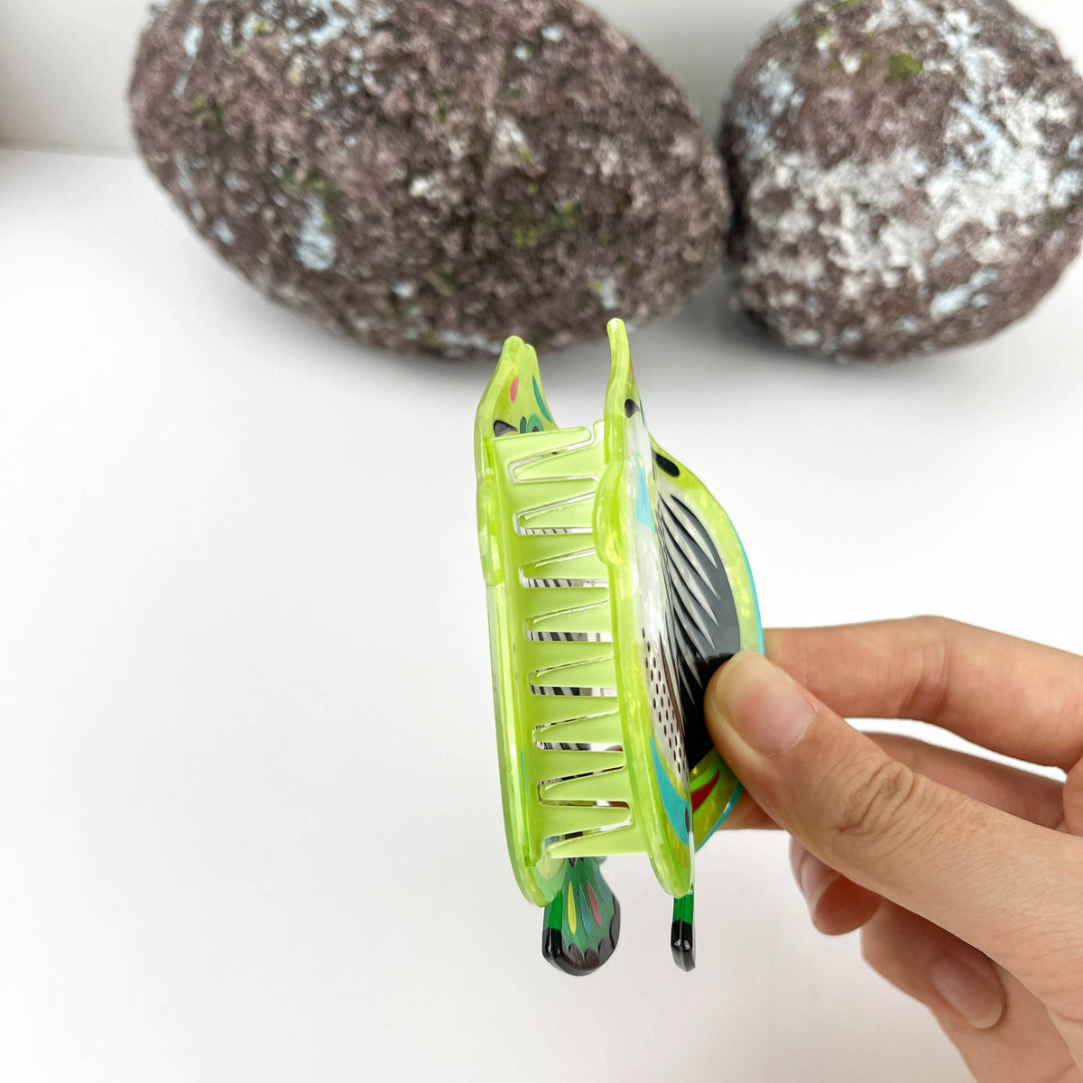 Angelfish Hair claw clip, Largemouth Bass Hair clip: A