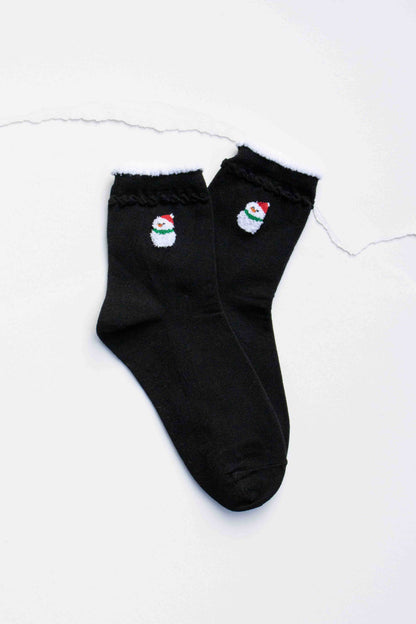 Christmas Cozy Crew Socks: Green / English
