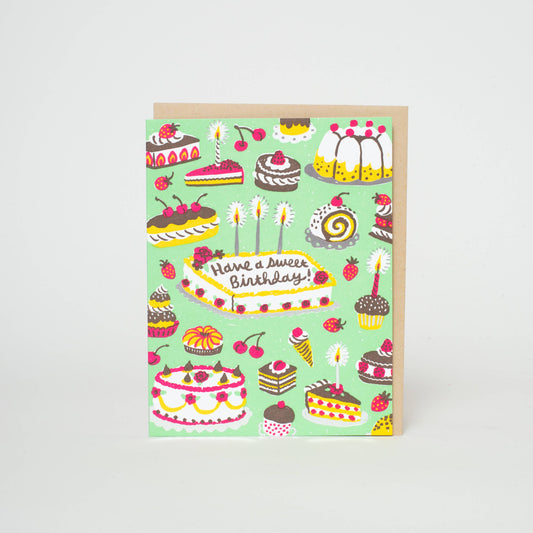 Birthday Sweets Spread Greeting Card by Phoebe Wahl