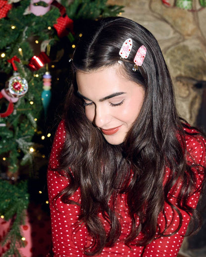 Christmas Hair Clips | holiday gifts, stocking stuffers