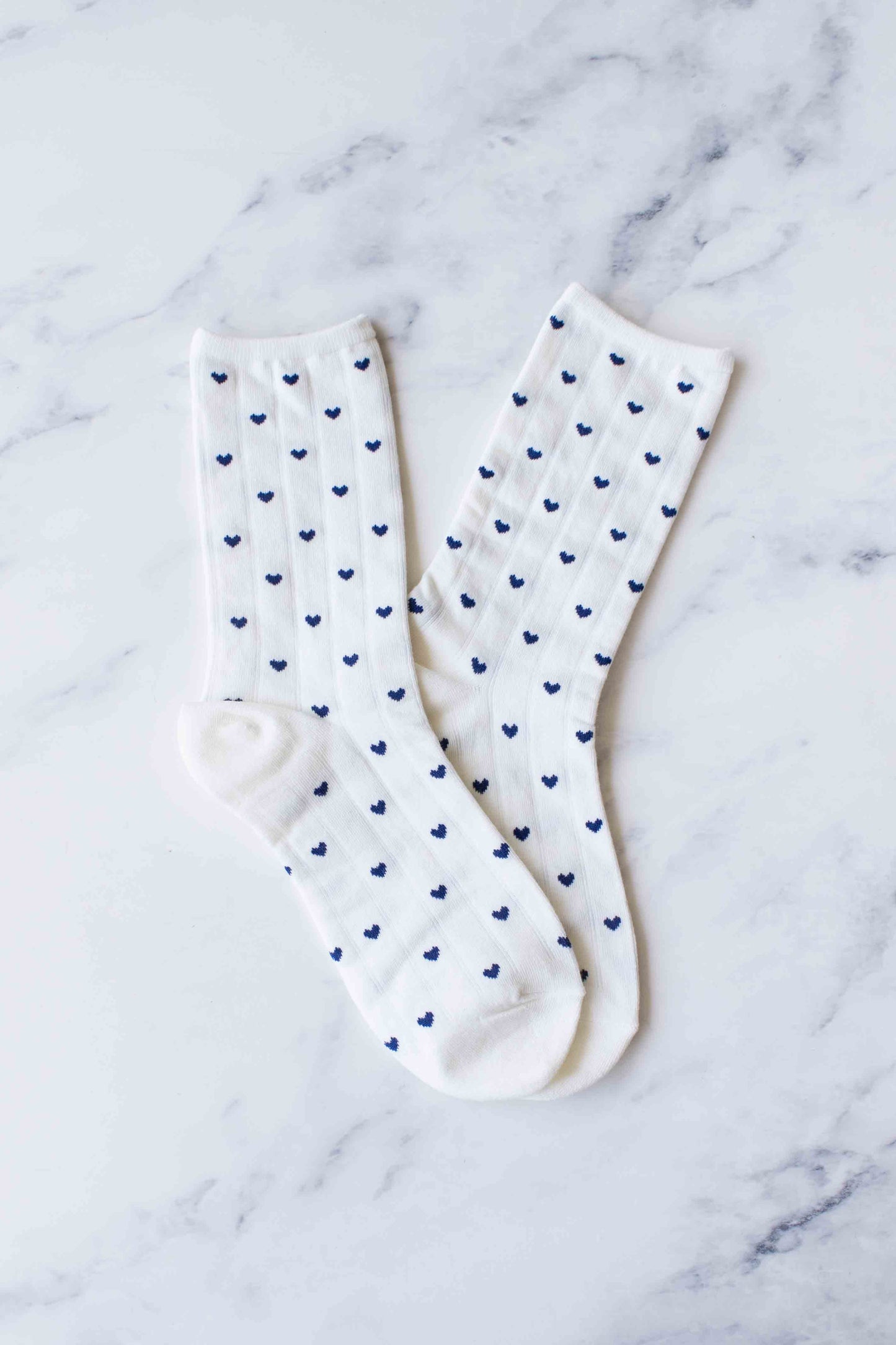 Women's Heart Crew Socks: Sage