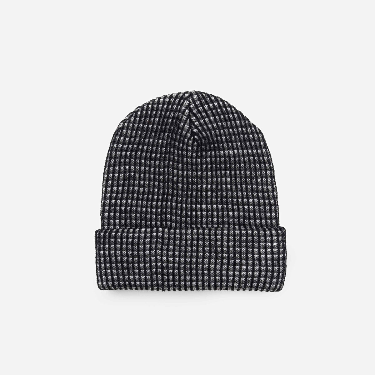 Simple Grid Knit Beanie: Stone Blue