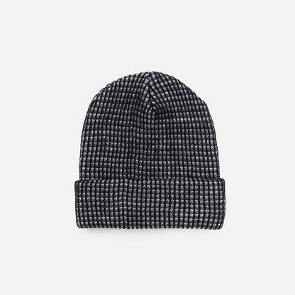 Simple Grid Knit Beanie: Fuchsia