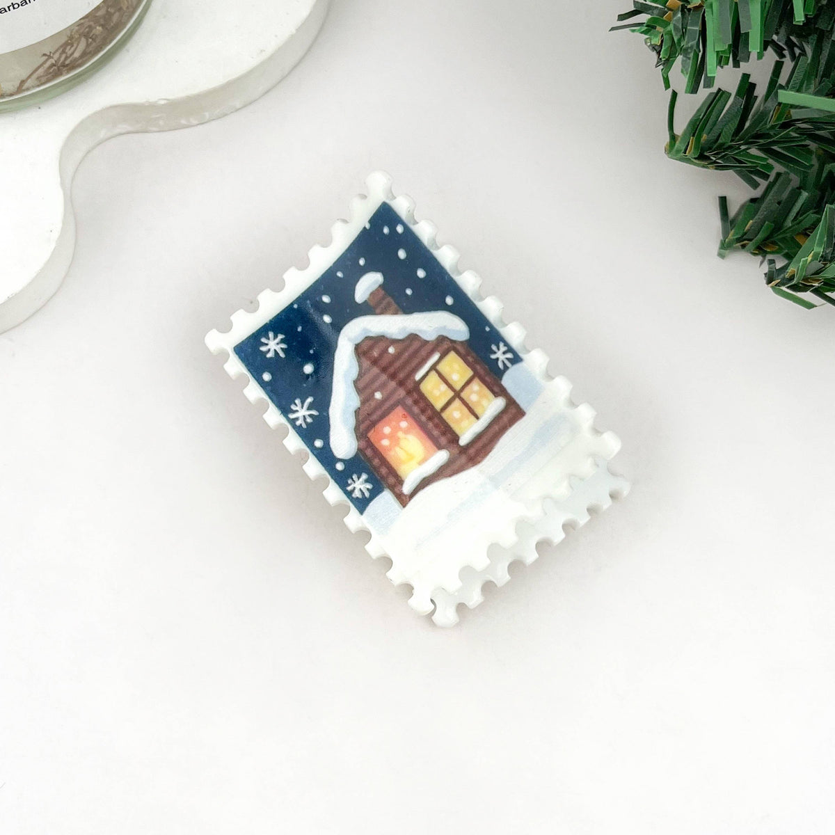 Holiday Blessing Envelope Christmas Hair Claw Clip: ChristmasTree