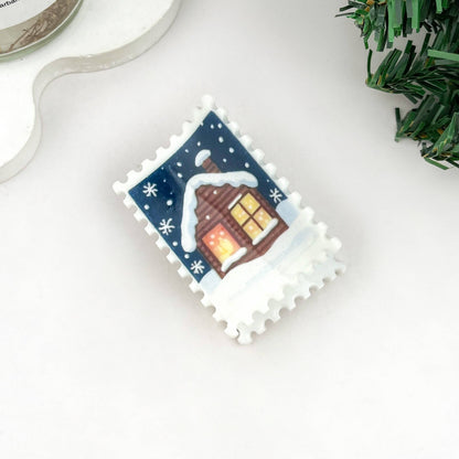 Holiday Blessing Envelope Christmas Hair Claw Clip: ChristmasTree