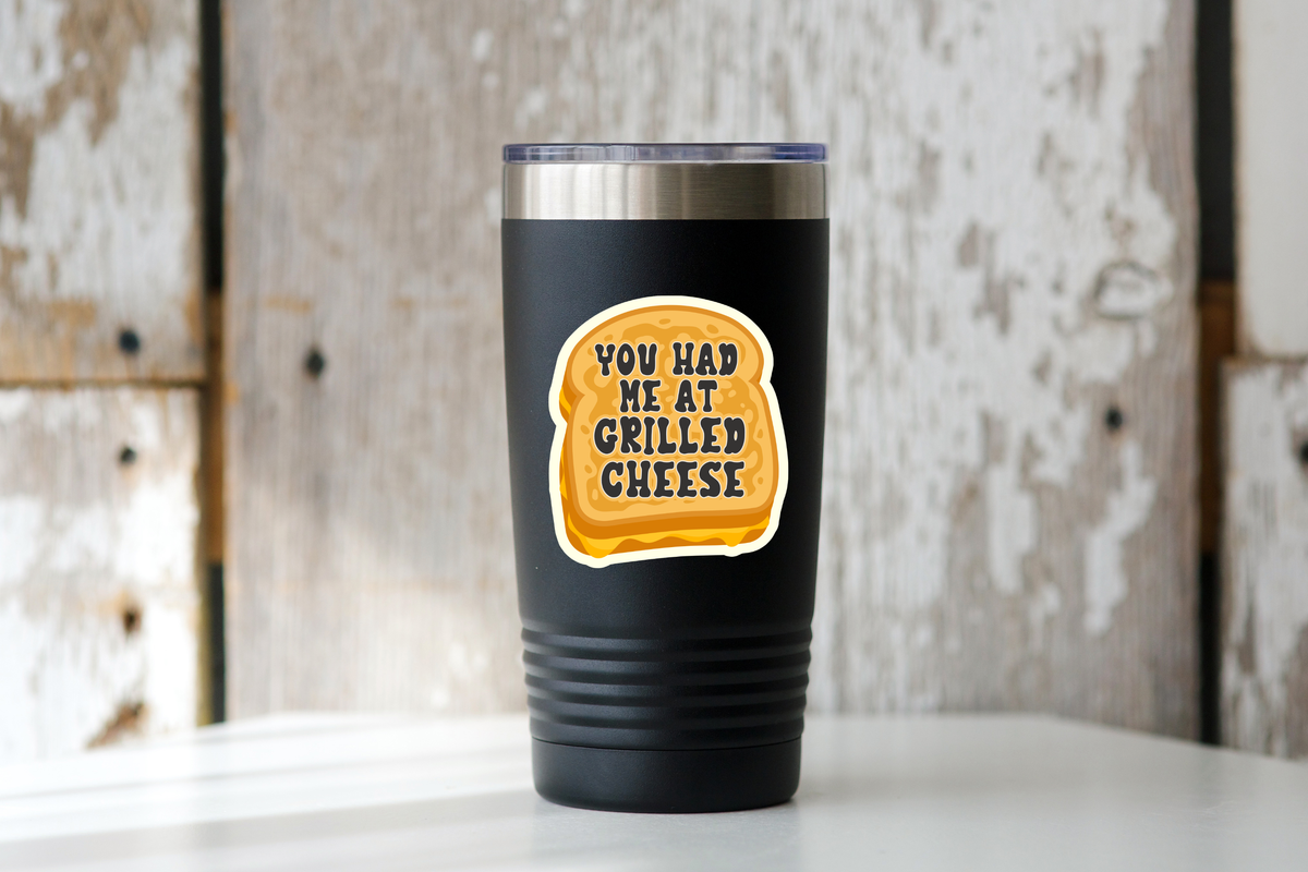 You Had Me at Grilled Cheese Sticker - food, cute, creamery