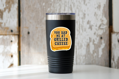 You Had Me at Grilled Cheese Sticker - food, cute, creamery