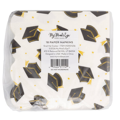 GRD1236 - Grad Hat Scatter Napkin Cocktail