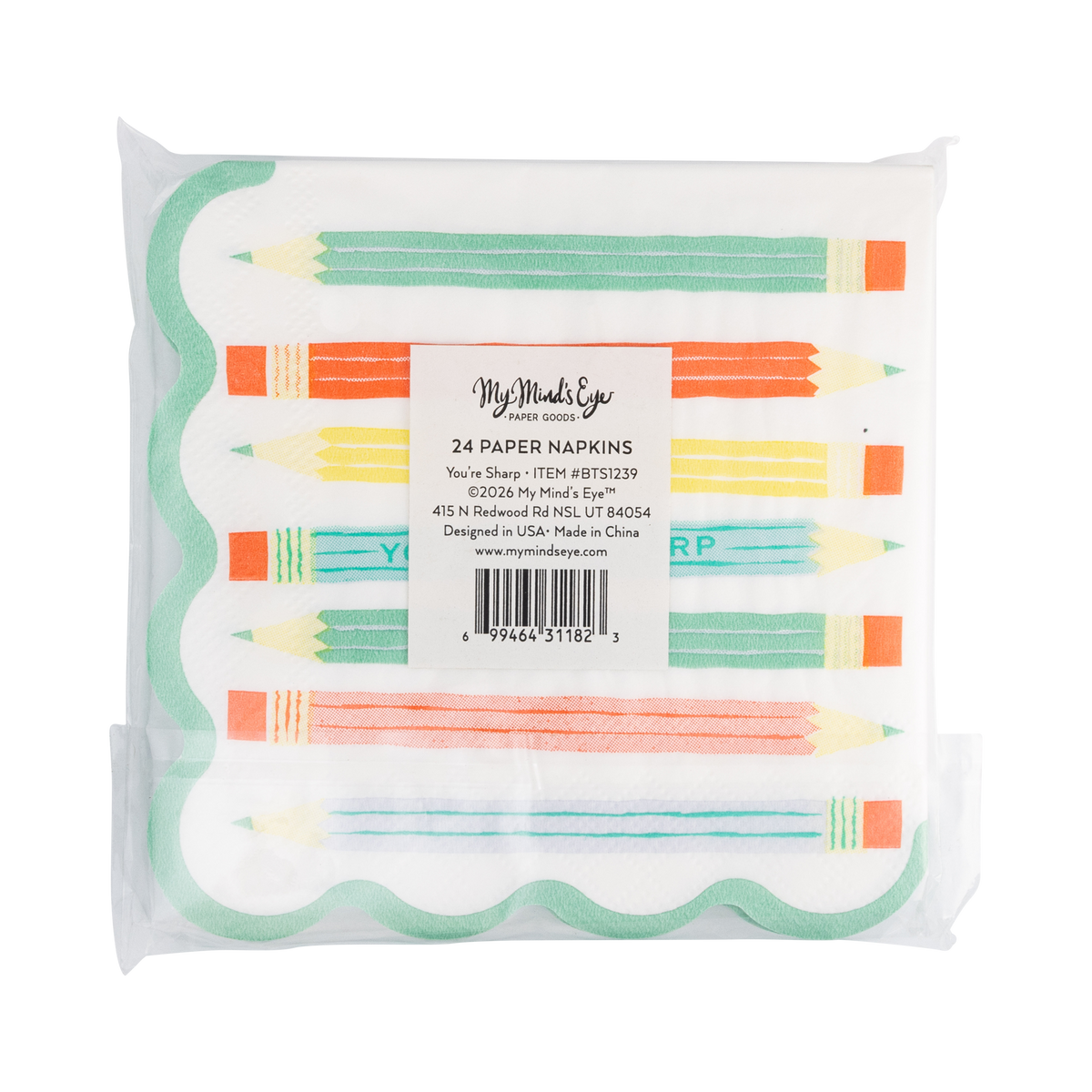 Pencil Cocktail Napkin