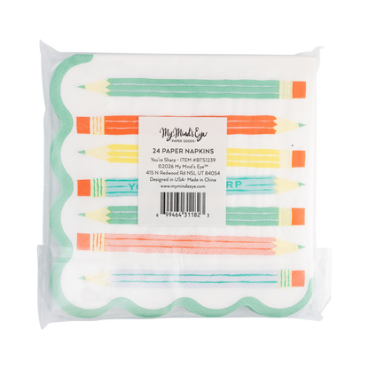 Pencil Cocktail Napkin