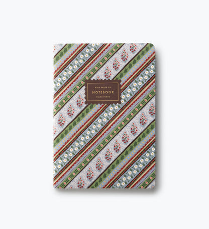Assorted Set of 3 Paisley Notebooks