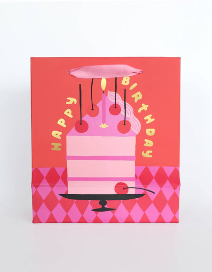 Gift Bag | Cherry Birthday Cake