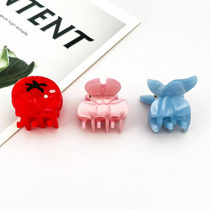 Mini Pepper Strawberry Tomato Claw Clip Summer Fruit: Red