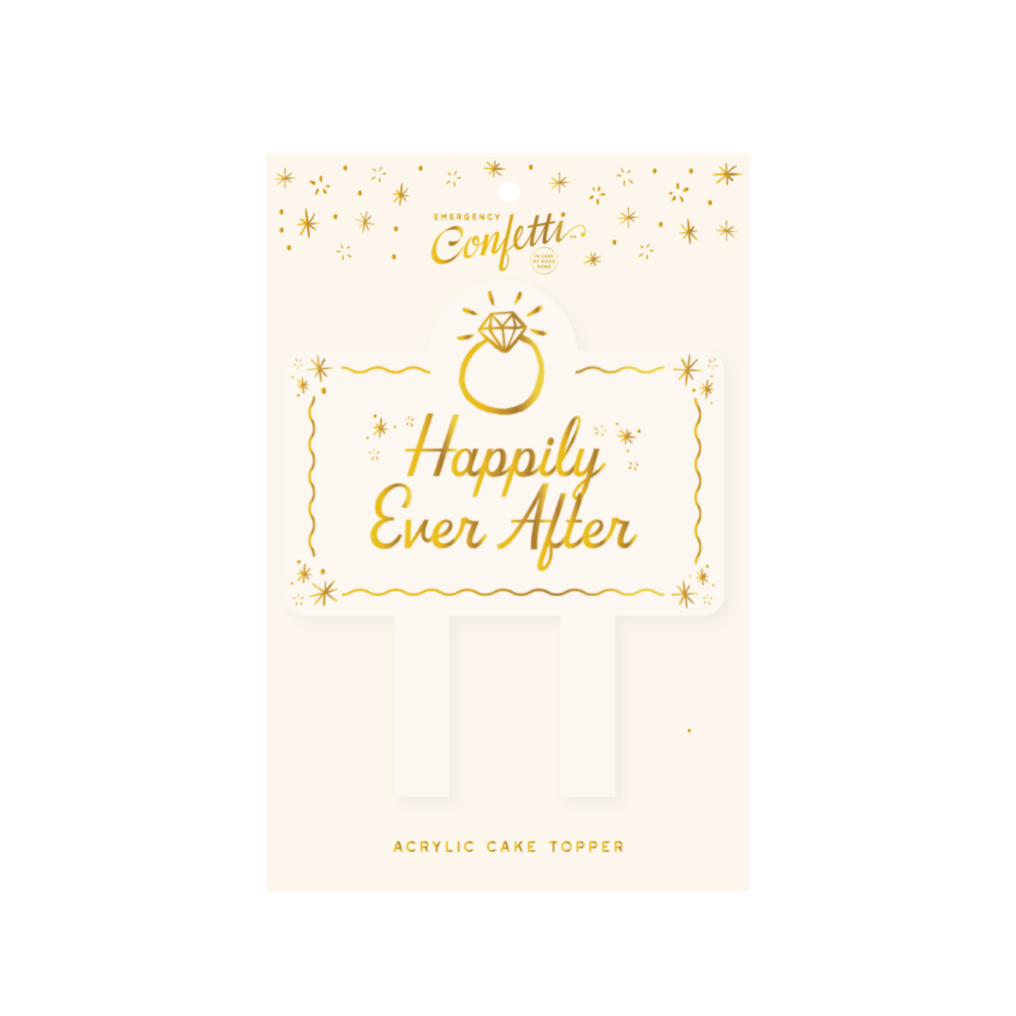 Acrylic Cake Topper - "Happily Ever After"