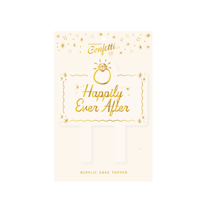 Acrylic Cake Topper - "Happily Ever After"