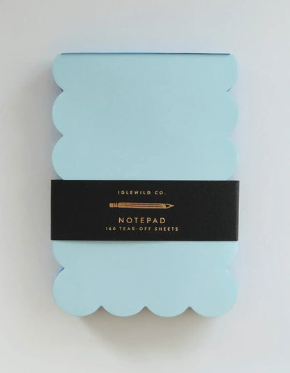 Scalloped Shaped Pad | Aqua + Blue