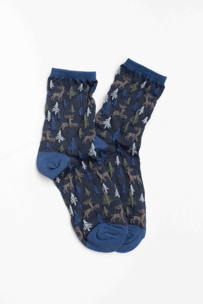 Christmas Casual Crew Socks for Holiday: Olive