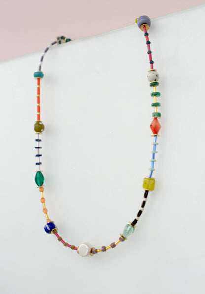Colorful Beaded Seed bead Friendship Necklace
