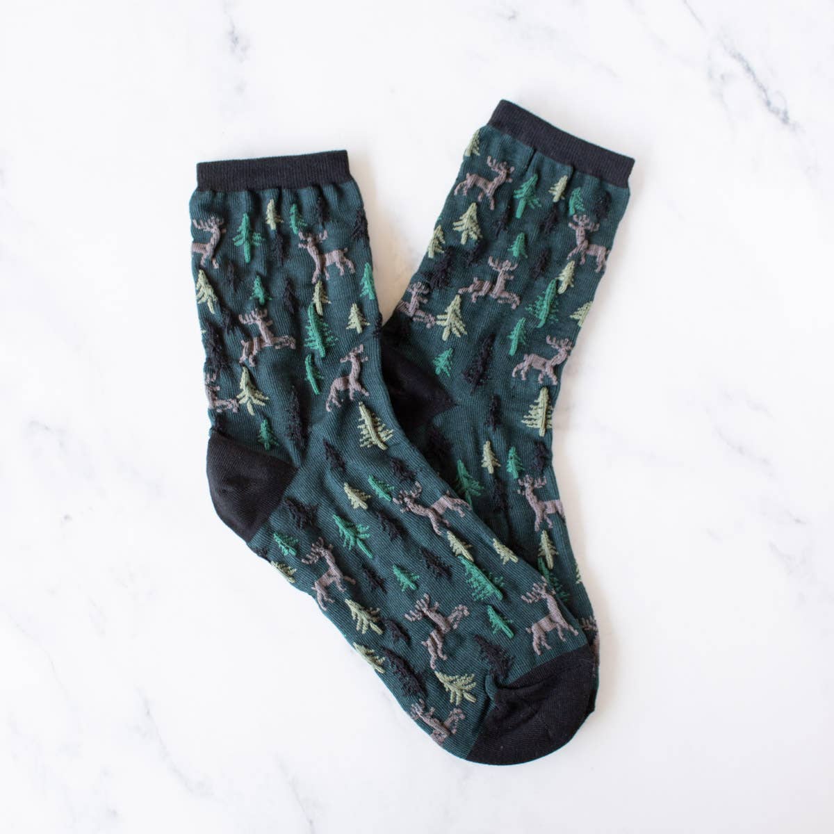 Christmas Casual Crew Socks for Holiday: Olive