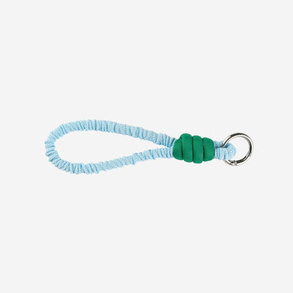Ruffle Loop Keychain: Kelly Stone Blue