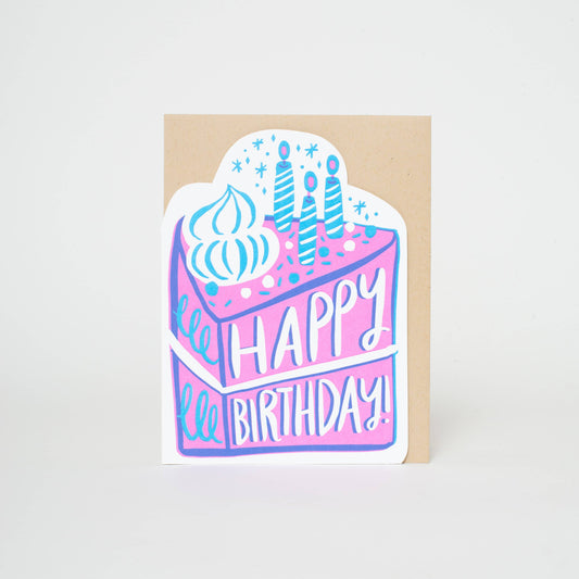 Birthday Cake Die-cut Greeting Card by Hello!Lucky
