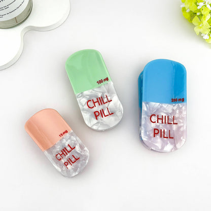 Sweet Dream Sleep Pill Acetate Hair Claw Clip: Light Green