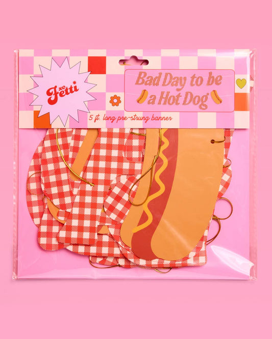 Bad Day to Be a Hot Dog Banner | hot dog, bbq, summer