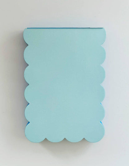 Scalloped Shaped Pad | Aqua + Blue