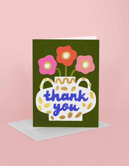 Thank You Greeting Card | Thank You Vase : Single