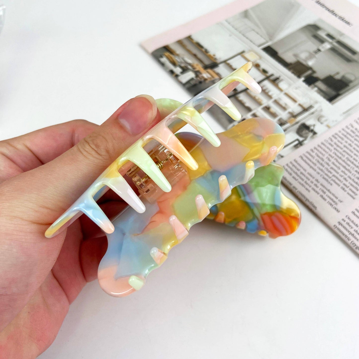 Acetate Colorful Claw Clip Cloud Hair Clips: B
