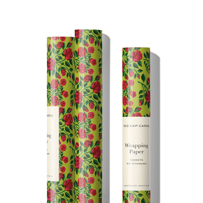 Grateful Roses wrapping paper: Flat sheets