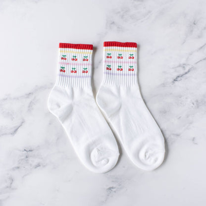Juicy Fruit Casual Socks: Cherry