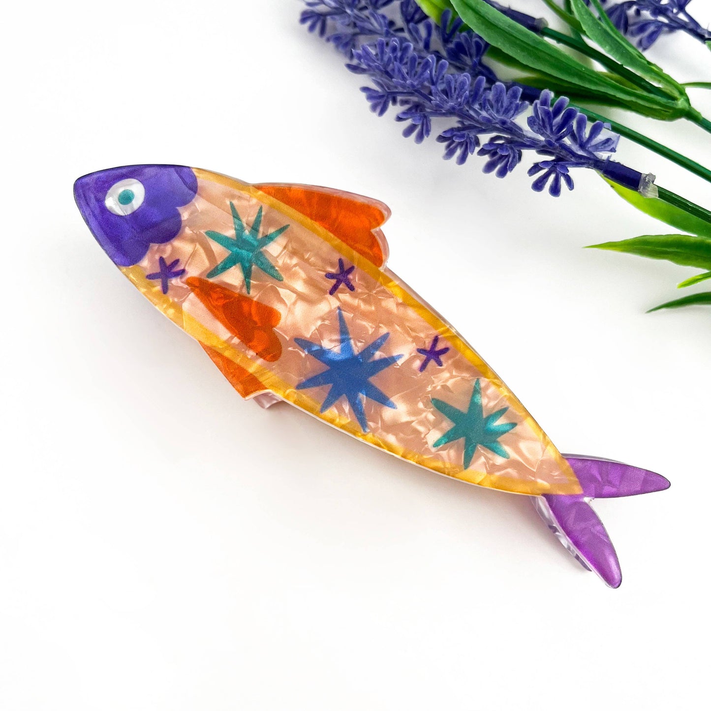 Floral Sardine Acetate Hair Claw Clip Summer Style
: F