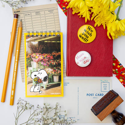 3P4 x Peanuts® - Snoopy Flower Bouquet Mini Notebook