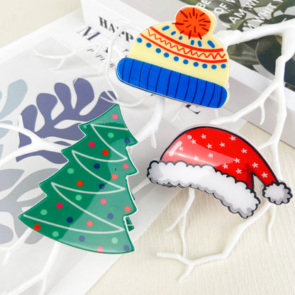 Christmas  Santa Hair Claw Clip,Christmas  tree Hair clip: B20-1-20