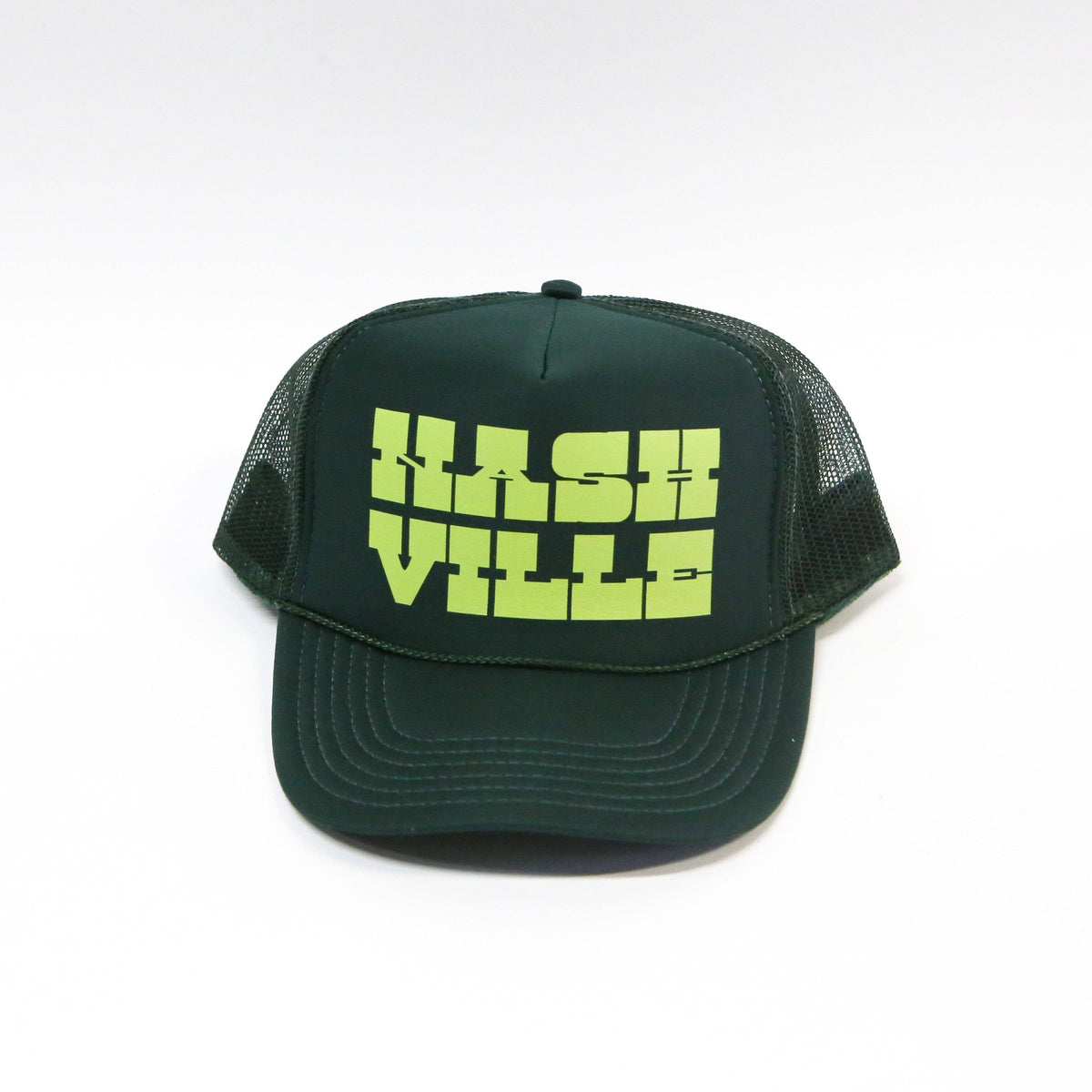 Neon Cowboy Nashville Trucker Hat: Camo / neon