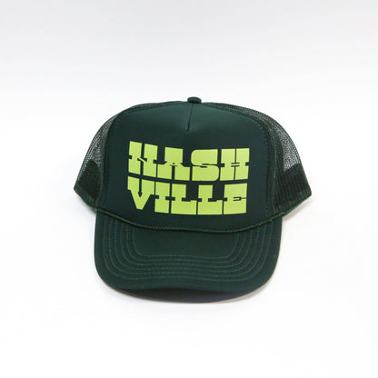 Neon Cowboy Nashville Trucker Hat: Camo / neon
