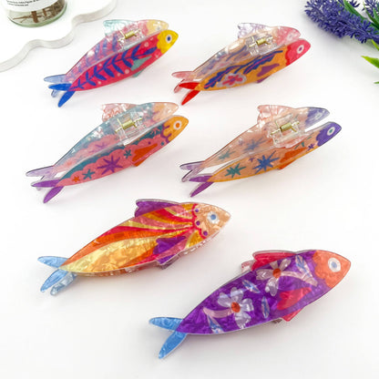 Floral Sardine Acetate Hair Claw Clip Summer Style
: F